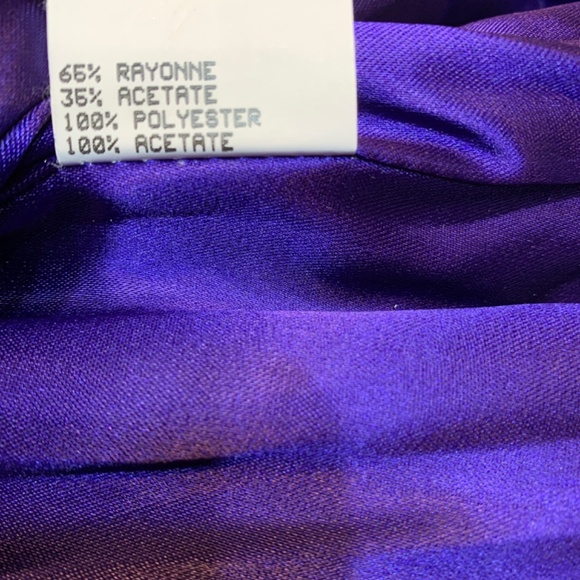 Vintage Jessica McClintock Corset Gown Size 8 Purple Velvet Taffeta Prom Goth - Picture 14 of 16